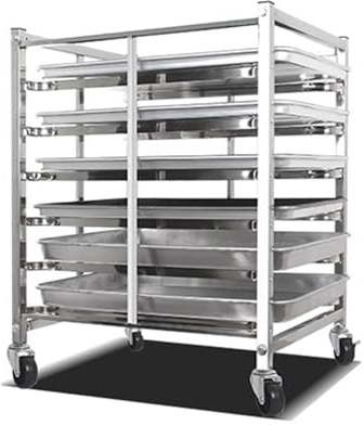 FUDUO-SHUNYI Bakery Brötchenpfanne Speed Rack,Kühlwagen für Lebensmitteltabletts und -gestelle für gewerbliches Backen,Backblech für Brotteig und Pizza,Trockengestell für Metallkunstfarben