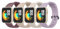 Wamne 4 Pièces Bracelet Sport Silicone pour Xiaomi Mi Watch Lite, Violet+Lavande+Lumière stellaire+Milktea
