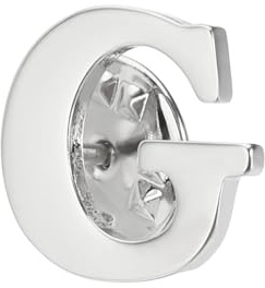 PATIKIL Brief Broschen Anfangsbuchstaben Kragen Broschen Silber Ton Brief G | für Frauen Männer Hemd Kleid Mantel Kragen, Brief Broschen