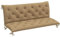 Outsunny 3 Seater Bench Pad, Garden Chair Cushion with Back and Ties for Indoor and Outdoor Use, 98 x 150 cm, Khaki