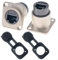 Lot de 2 prises RJ45 de type D pour connecter des ordinateurs et des boîtiers TV dans les maisons intelligentes (argent)