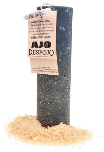 LAMARE Bougie Ésotérique Ail - Décharge – Bougie Ésotérique Rituelle pour la Protection, Contre les Énergies Négatives et le Mauvais Œil – Bougies Artisanales avec Mèche 100% Coton Naturel