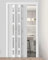 Puerta plegable de PVC, acordeón, puerta interior para armario, cocina, pasillo, divisor de habitación, juego de ducha, 63,5 x 203 cm, color blanco, solución que ahorra espacio para decoración del