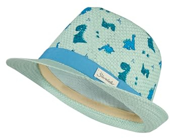 Sterntaler Sonnenhut Dino – Leichter Kindersonnenhut mit Dino-Print, Garniturband und UV-Schutz 50+