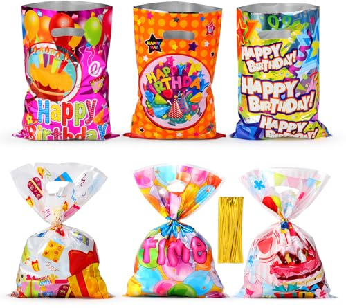 Blendura Bolsas Chuches Cumpleaños 42 Piezas | Bolsas regalo infantiles para caramelos, fiesta, boda, escuela, Navidad y detalles