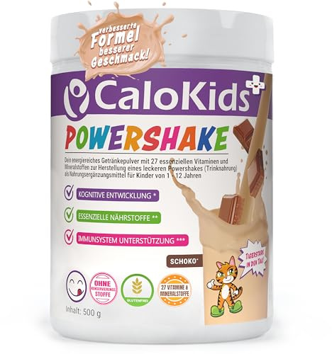 CaloKids+ Trinknahrung für Kinder, Schokolade 500g | Hochkalorisch mit verbesserter Rezeptur & besserem Geschmack, Shake mit Vitaminen & Mineralstoffen