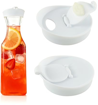 Replacement Lid Compatible With NETANY Plastic 50 Oz Water Carafe, Flip Top Lid Only (2 Pack)