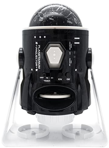 Lexibook Projecteur 2 en 1 Talking Planetarium Constellation and Image Projector, 24 Images pour découvrir l'espace, 2 Dômes Constellation, Noir/Blanc - NLJ181i3LXB