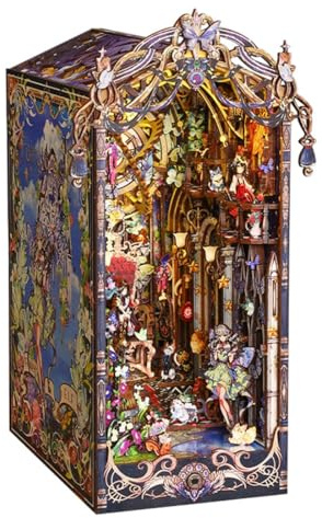 3D Holzpuzzle Fairy Tale Elf Buchstützenmodell Für Erwachsene, Holz Bausatz Magisches Haus Im Wald, Heimdekoration Geburtstagsgeschenk DIY Set (Kit Version/193PCS)