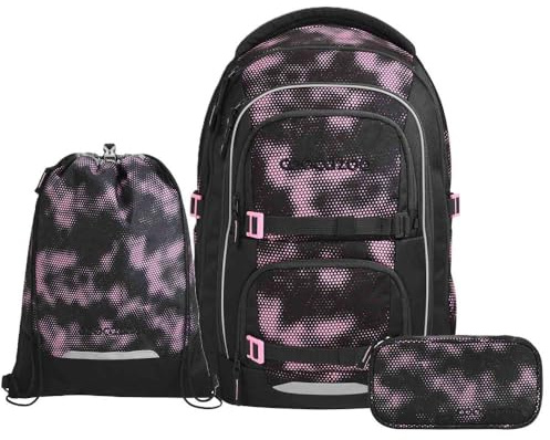 Coocazoo Porter Schulrucksack Set 3tlg. inkl. Sportbeutel (Pink Illusion)