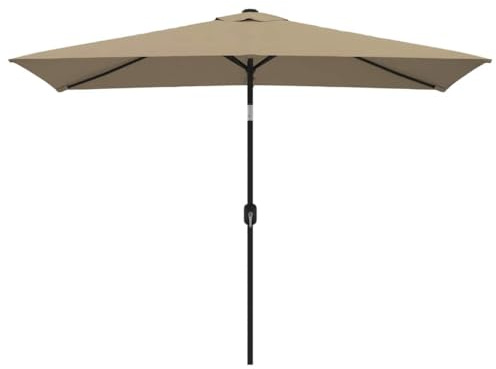 Xhnifbn Parasol - 300 x 200 cm - Cadre en aluminium et tissu anti-UV - Fonction d'inclinaison - Système à manivelle - Pour terrasse, balcon et jardin