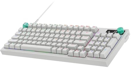Logitech G316 X 98 Gaming-Tastatur, 8-kHz-Abtastrate, im laufenden Betrieb austauschbare taktile Schalter, Gasket-Montage, LED-Punktmatrix-Display und Drehregler, Double-Shot-PBT-Tastenkappen, USB-C