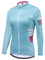 Santic Fahrradtrikot Damen Langarm Radtrikot Frau Fahrradshirt Damen Langarm Fahrradtrikot MTB Blau EU L
