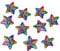 Yalulu 10 Stück Regenbogen Stern Pailletten Patches Aufnäher Aufbügler Applikation Zum aufbügeln Patches Bügelbild Stickerei Aufnäher Aufbügler Patch