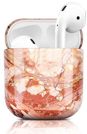 Newseego Kompatibel mit AirPods Hülle, Ultradünnes Marmor Case Vollschutz Marmor Muster Airpods Tragbare Hülle für AirPods Earpods Ohrhörer-Ladetasche