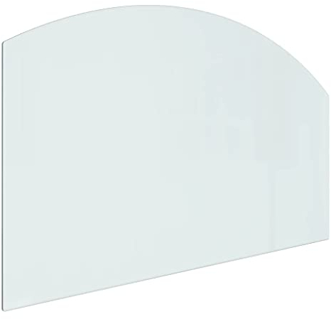 vidaXL Plaque de Verre pour Cheminée Revêtement de Sol Plancher Plaque de Base de Foyer Pare-feu Protection Contre Etincelles 100x60 cm