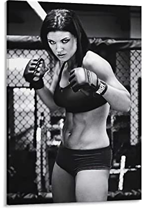 ACIDI Kunstdruck Poster 30 * 50cm Gina Carano Berühmter Boxer Schauspieler Gym Sportartikel Geschäft Malerei Leinwand Poster Drucke Wandkunst Bild Kein Rahmen