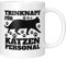 TassenTicker - Trinknapf für Katzenpersonal - Geschenk - Katzenmama - Katzenpapa - Katzenliebhaber - Tasse mit Spruch - Katzen - Geschenkidee (Weiss)