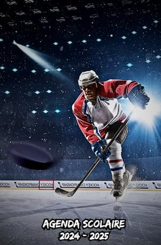 Agenda Scolaire 2024 2025 Thème Hockey: Organisateur Semainier une semaine Par deux Pages,Planificateur Scolaire Pour Étudiants (primaire,Collège,lycée, université)