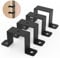 VANROUG Lot de 4 colliers de serrage carrés de 51 x 51 mm en forme de U, support de fixation murale pour poteaux de clôture, supports de fixation murale adaptés pour tuyaux d'eau, balustrade de balcon