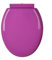 Brigtviee Abattant WC, SièGe De Toilette Coloré, Rond Lunette WC Silencieux en PolypropylèNe avec Couvercle à Fermeture Amortie,MatéRiau Plastique SûR,Pose SupéRieure,Violet