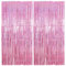 2 Stück Lametta Vorhang Rosa, Glitzervorhang Lametta Rosa, Glitzer Party Vorhang, Folien Fransen Hintergrund fur Party Deko Mädchen Geburtstagsdeko Hochzeit Festivals Bühnendekor Disco Party(1m x 2m)