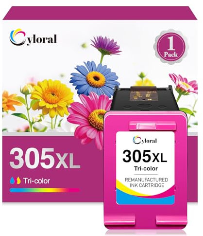 Cyloral 305XL Druckerpatronen für Envy 6000 6010 6010e 6030 6030e Envy Pro 6400 6432 Deskjet 2320 2700 2700e 2800 2800e 2820 2820e 4220e 4230e 4120e Deskjet Plus 4100 für HP 305 XL(1 Farbe)