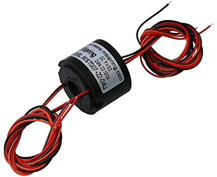 bqlzr 4 220 V 1.5 A 7 mm Loch Dia Metall schwarz Kunststoff über loch Capsule Slip Ring für Elektronischer Ausrüstung