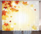 ABAKUHAUS Herbst Rustikaler Gardine, Fliegen Ahornblätter, Schlafzimmer Kräuselband Vorhang mit Schlaufen und Haken, 280 x 245 cm, Orange Senf