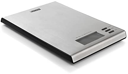 Tristar 01.492943.01.001 - Báscula de cocina de acero inoxidable, capacidad máxima de 5 kg, color plata