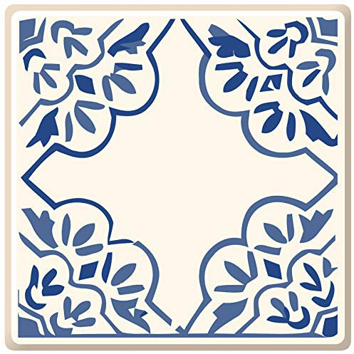 Poromoro Set di adesivi per piastrelle a buccia e stecco in stile azulejo portoghese spagnolo di 16 pezzi (3.9 21)