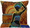 HGOD DESIGNS Kissenbezug, afrikanische Frau, Dekokissenbezug für Herren/Damen, Wohnzimmer, Schlafzimmer, Sofa, Stuhl, 45 x 45 cm