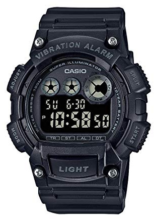 Casio Vibration Alarm Super Illuminator Stop Watch W735H-1BV