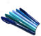 Pentel XSES15C-blue-X6 Brush Sign Pen Set Maritimo (Colors of the Sea), Faserschreiber, pinselähnliche Spitze, 6er Set Blautöne
