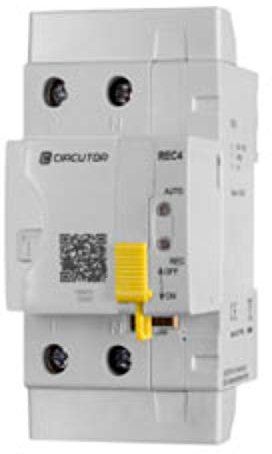 Circutor Interruptor diferencial de 2 polos asociado a motor inteligente de reconexión, modelo REC4 40A-4P-30M, 8,1 x 5,4 x 11,5 centímetros, color gris (referencia: P26F21.) Estándar