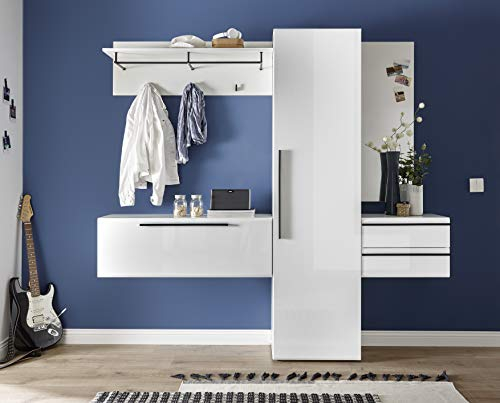 möbelando Garderobe Komplettset Flurmöbel Wandgarderobe Dielenmöbel Flur Natalie I