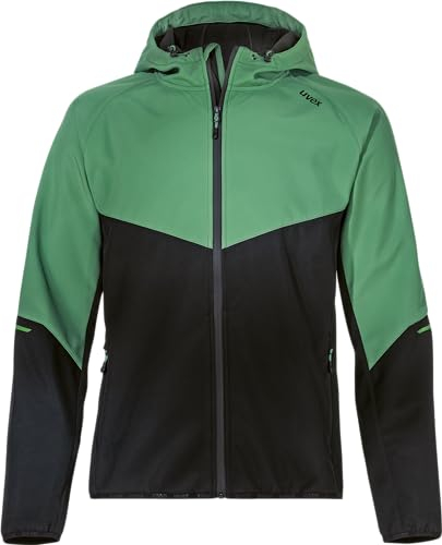 uvex Hardhöhe - Softshelljacke für Herren - Funktions- & Übergangsjacke - wasserabweisend, atmungsaktiv & nachhaltig - Dunkelgrün - S