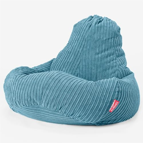 Lounge Pug - Gaming Sitzsack Sessel - Cord Türkis - Ultra LUX - Sitzsack Sessel