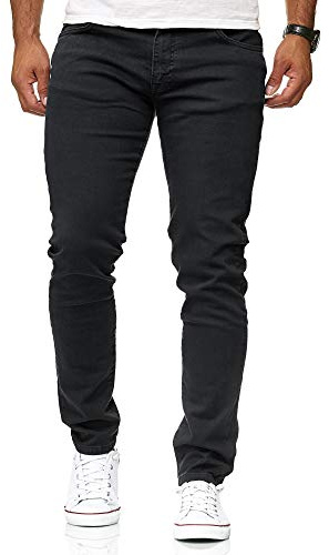Pantalon Homme Jeans Colored Denim Coton Slim Fit Noir W28-L30