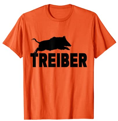 Treiber Tshirt Orange als Warnweste für die Treibjagd T-Shirt