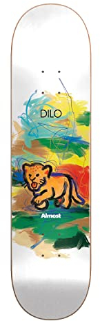 Almost Skateboards Almost Skateboard Deck Dilo Mean Pets Paintings Impact Light 21,6 x 81,3 cm, Weiß