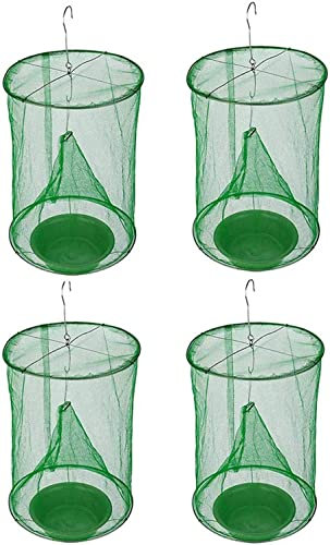 BEAUTYBIGBANG Fliegenfalle Hängender Fliegenfänger Faltbare Insektenfalle Fliegenfängerkäfig Anti Moskito für Familienfarmen Park Restaurants Fliegen Mücken Bienen (4PCS)
