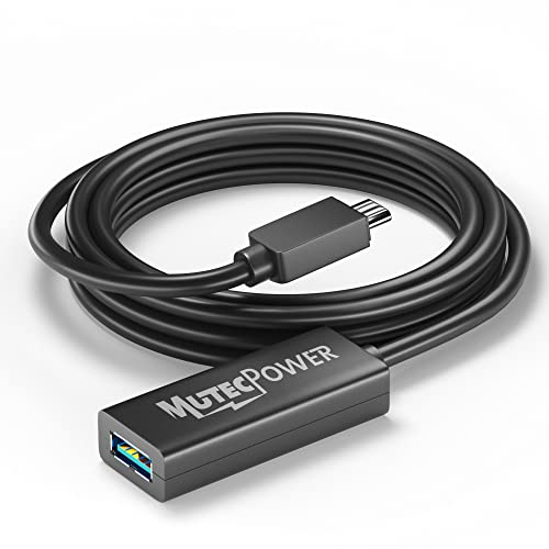 MutecPower 5m USB C a USB A Cable Adaptador OTG USB Tipo C Macho a Active USB 3.0 Tipo A Hembra con extensión chipset repetidor de señal - 5 Metros Compatible con Macbook, Apple, Samsung Galaxy, DELL
