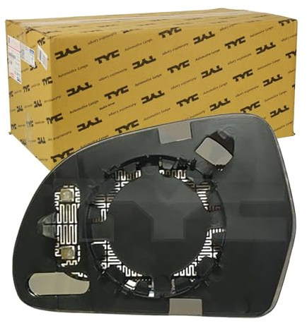 TYC 332-0086-1 Spiegelglas Glas Aussenspiegel asphärisch getönt beheizbar links Kompatibel mit AUDI A4 Avant 8K5, B8 A3 Sportback 8PA A6 Avant 4F5, C6 A3 Schrägheck 8P1, SKODA Octavia II Combi 1Z5 | 332-0086-1 passend für A3 A4 A5 A6 A