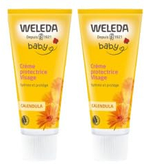 Weleda Baby Schutzcreme Gesicht Calendula, 2er Pack (2 x 50 ml)