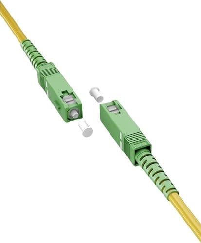 goobay 59641 Glasfaserkabel (FTTH) / Singlemode (OS2) Simplex/SC APC (8°) Stecker auf SC-APC (8°) Stecker/Lichtwellenkabel / 5 Meter