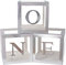 YALLOVE Boîte à ballons avec lettres ONE, boîte de décoration pour le 1er anniversaire, boîte à cadeaux transparente argentée pour la fête de bébé