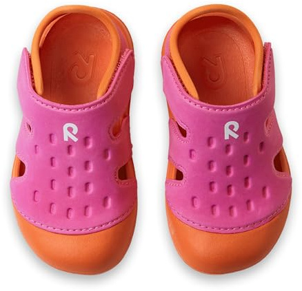 Reima Koralli Sommerschuhe Kinder, Klettverschluss - leichte, flexible Sandalen für Mädchen und Jungen mit leichter EVA-Laufsohle, breiter Zehenschutz, maschinenwaschbar Cherry Pink