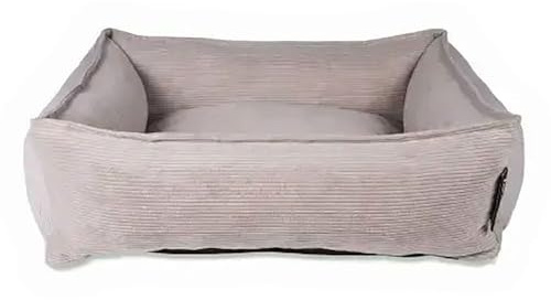 Lex & Max Hundebett Chicago,Cord,Mit abnehmbarem Bezug,Waschbar (XL, Beige)