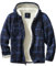 SwissWell Herren Hemdjacke Verdicken Kariertes mit Zipper Flanelljacke Plüschfutter Freizeit Gefüttert Holzfällerhemd Männer Winter Hemd Fleece Hoodie Winterjacke mit Brusttasche(Marineblau, L)